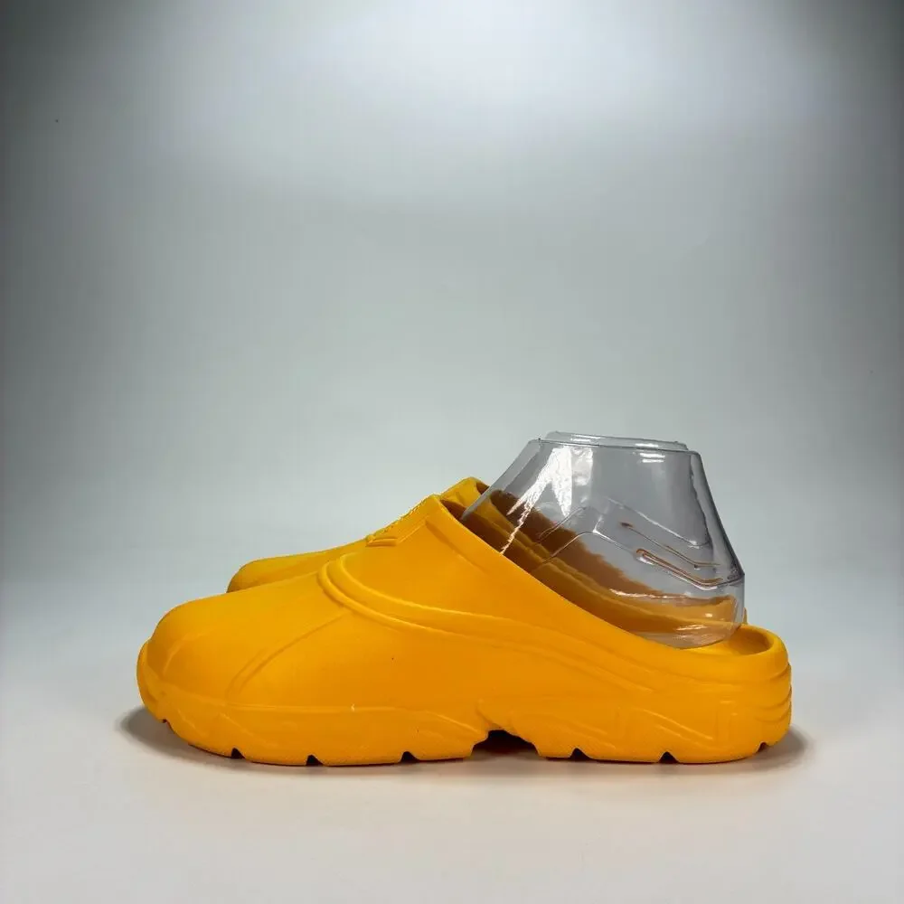 Bass Outdoor Field Clogs Bright Yellow Comfort Slip On Slide Slippers Men's Sz 8